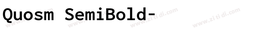 Quosm SemiBold字体转换